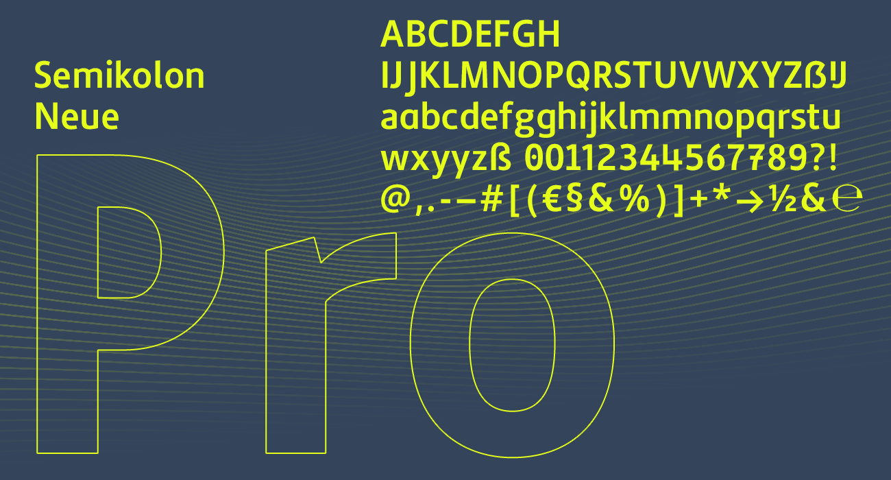 Semikolon Neue Pro Schriftmerkmale
